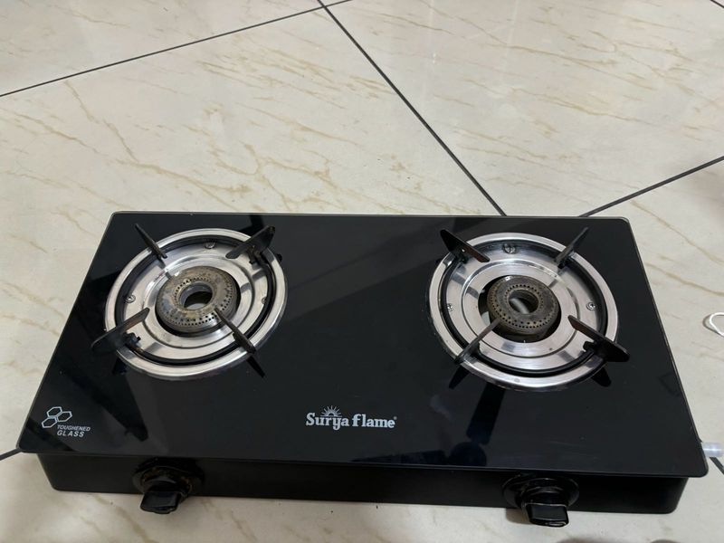 Price Drop!!!Surya Flame 2 Burner Glass Gas Stove