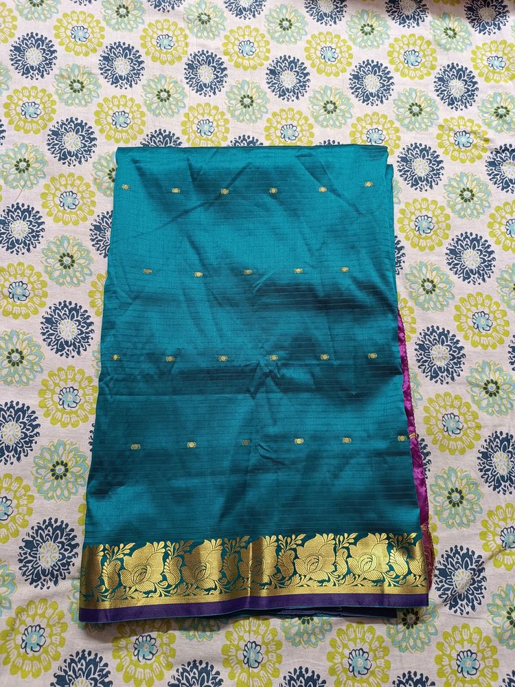 New Teal Green Soft Silk Saree