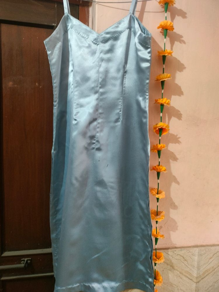 Grey Satin Kurta