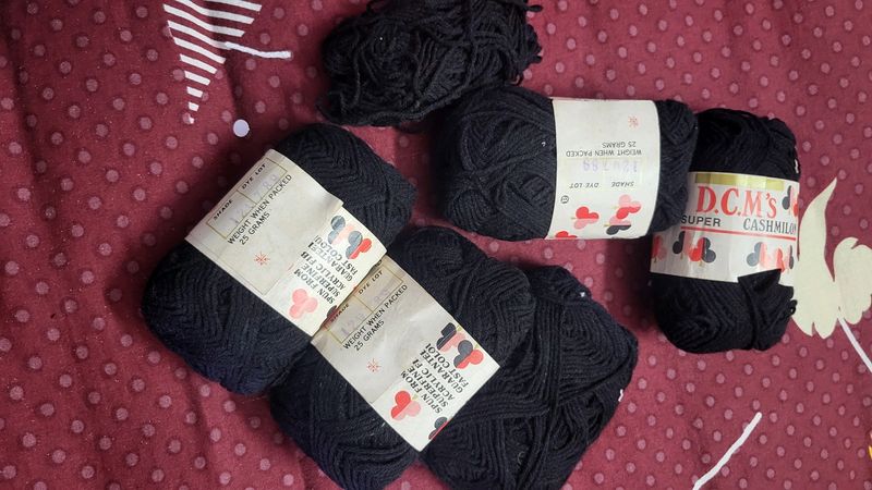 Very Thick Thread For Sewing (Black)- 5.5 Pieces