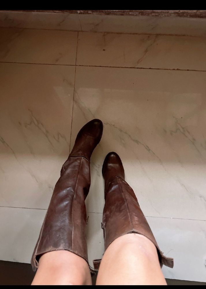 Leather Knee Length Boots