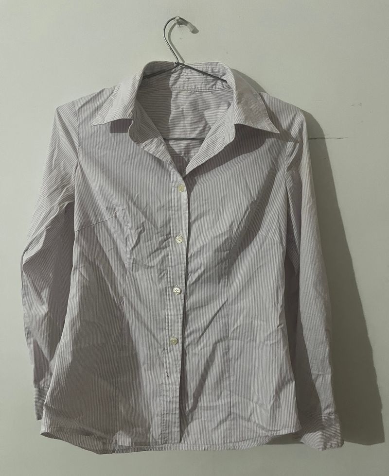 LAVENDER BUTTONED SHIRT FOR WOMEN