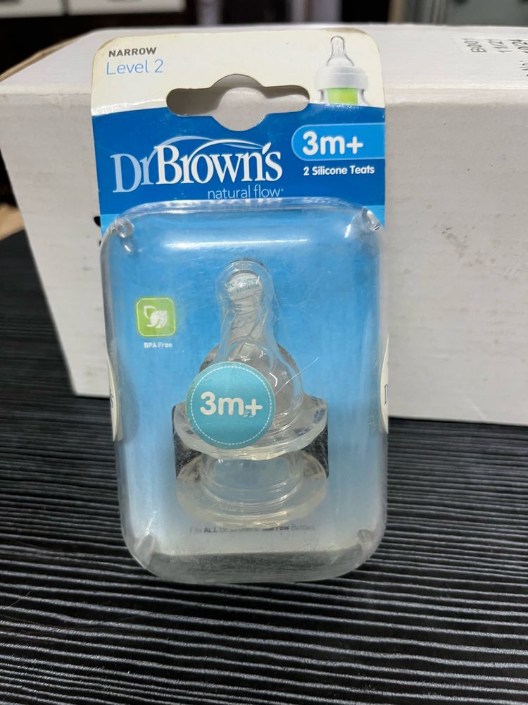 Dr. Brown Narrow Neck Nipples Pack Of 2 Pcs