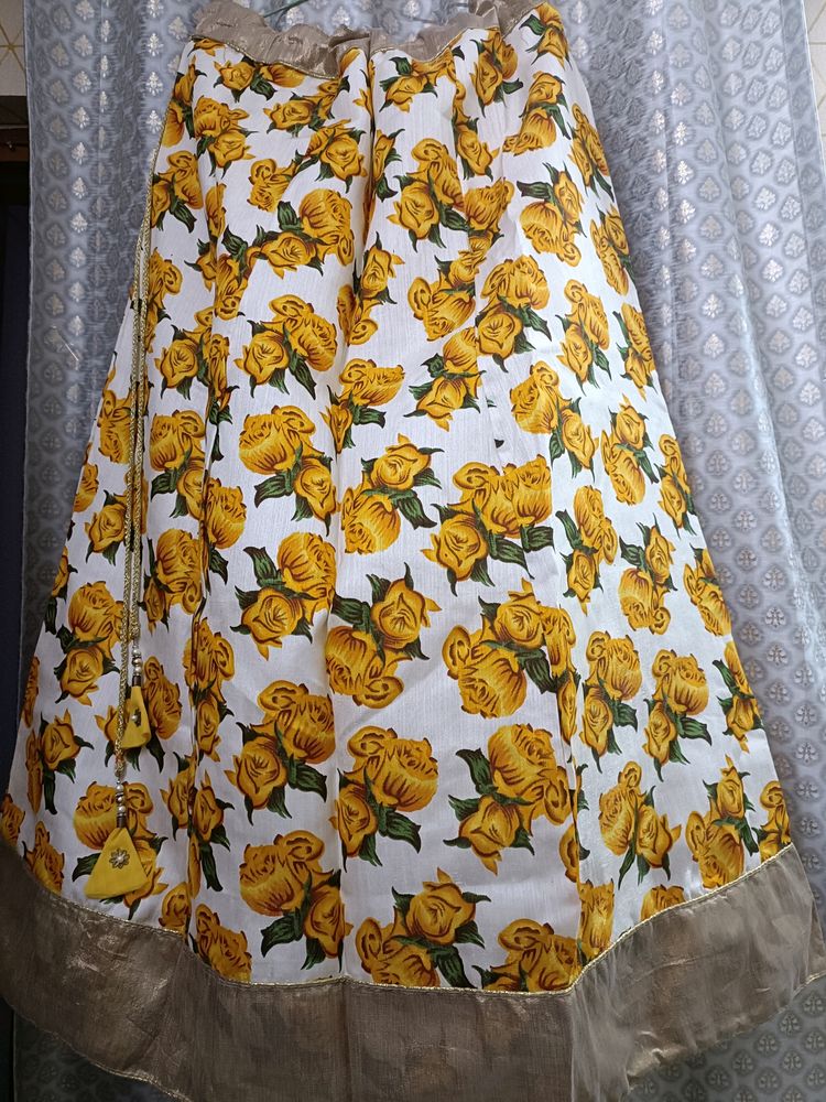 Yellow Ethnic Skirt (Kurta Free)