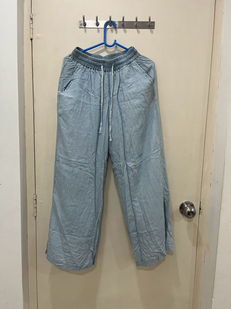 New blue Flared Denim Pants