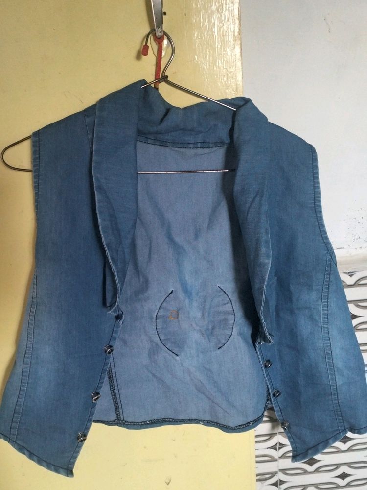 Light Blue Denim Shrug