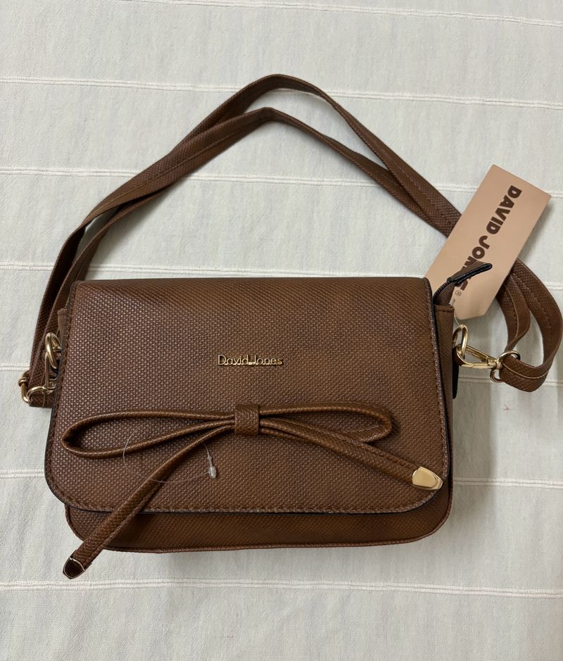 🆕David Jones Brown Handbag/Sling Bag