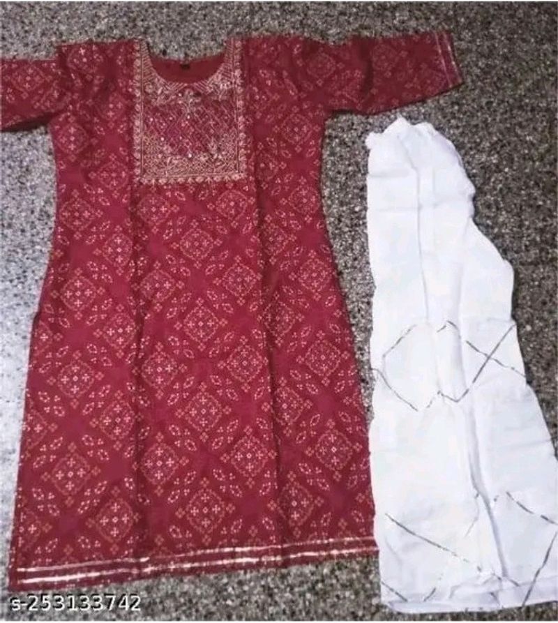 Very Low Price Brand New Bandej Kurti With Garara