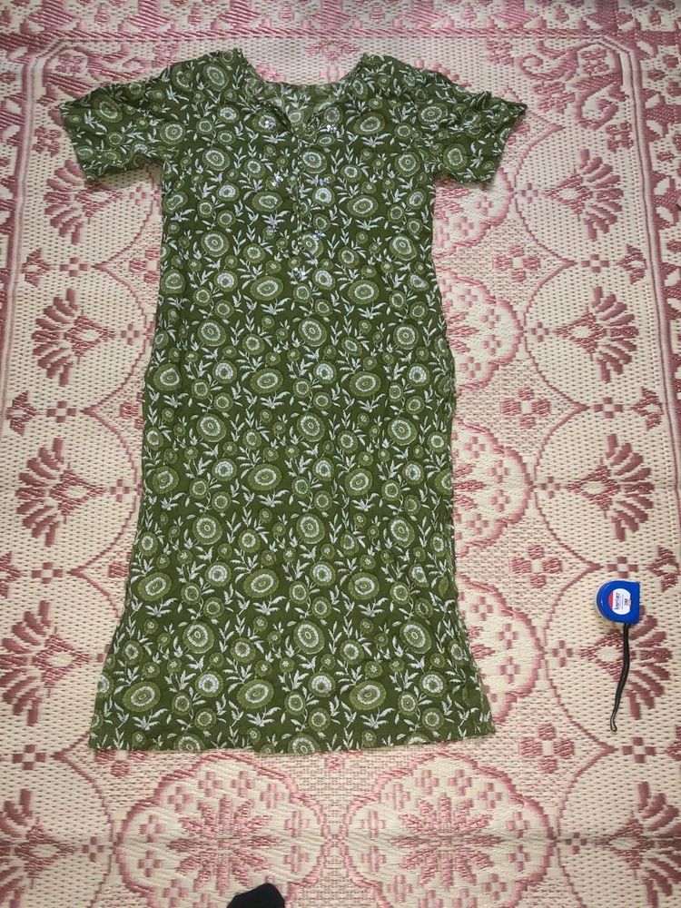 printed kurti with pockets