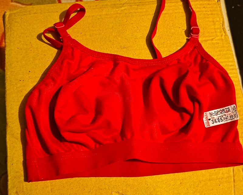 Red Color Sport Bra