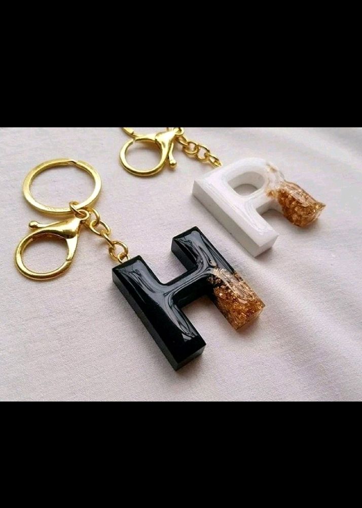 Resin Keychain Alphabet