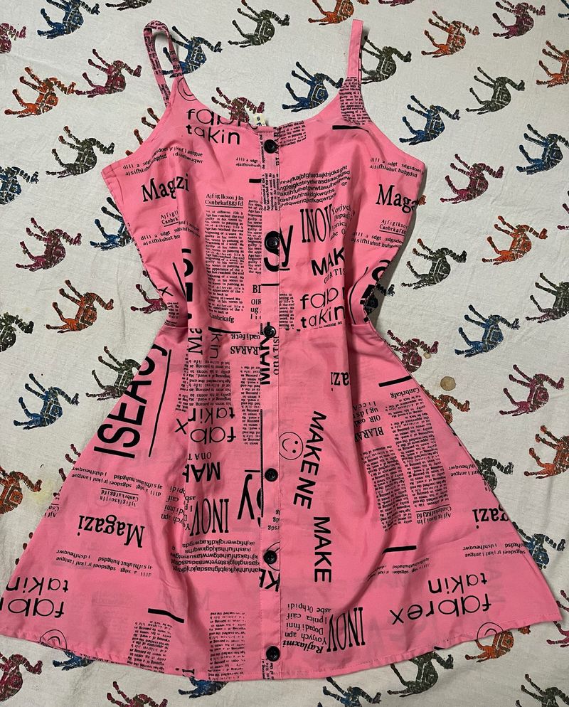 Paper print dress