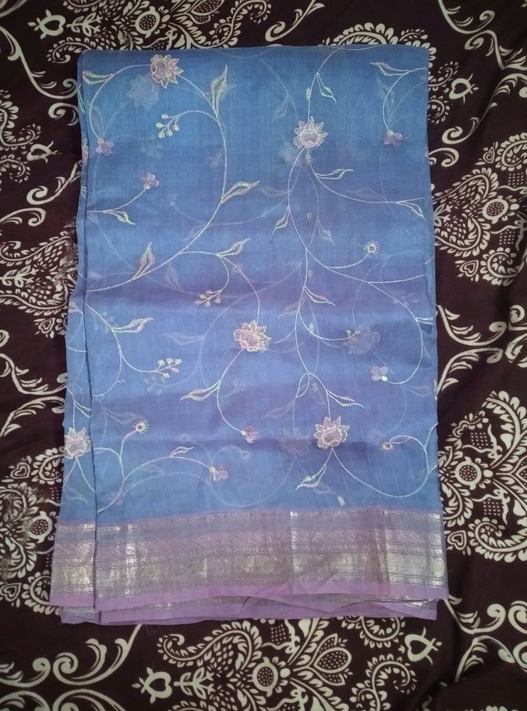 Light Blue Colour saree