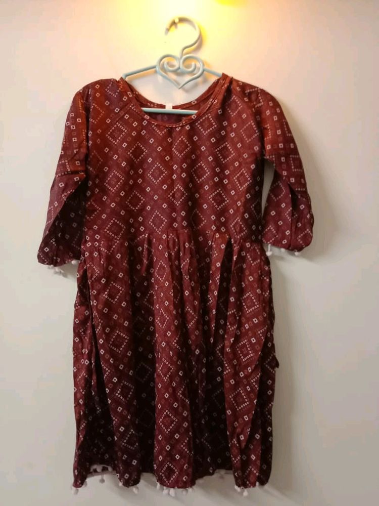 Red Short Kurta