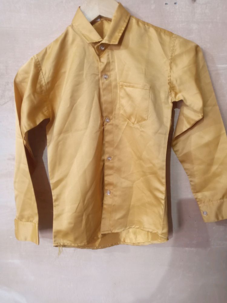 Golden Shirt For Boys