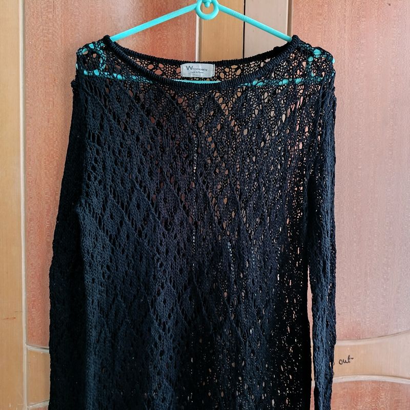 🆕 136. Crochet Black Beautiful Top 🆕