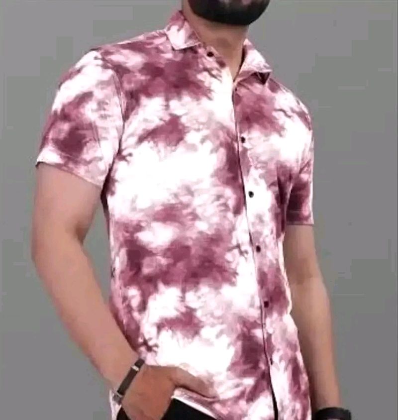 Stylish Lycra Short Sleeves Shirt For Men