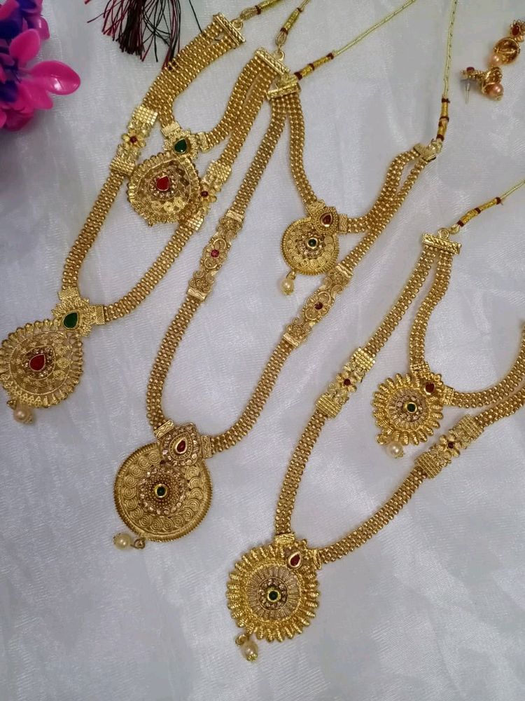 Gold Plated Rani Har 3 Pic.