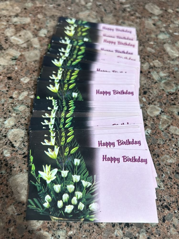 50 Happy Birthday Poster Stick Cards