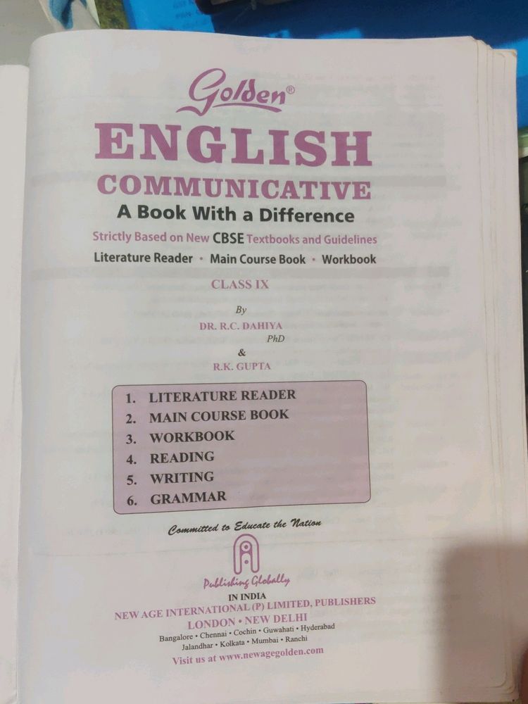 Golden English Communicative Class 9 2023-24