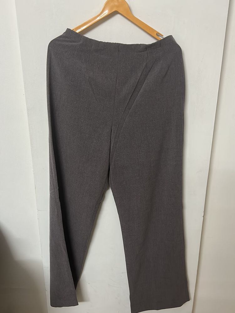 High waist Grey Wide Legs Pant 34 Size