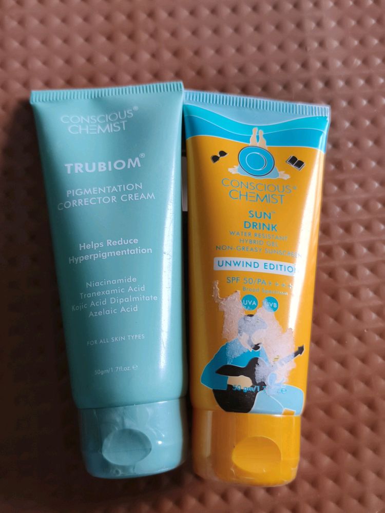 A combo Of Sunscreen And Anti Pigmentation Cream