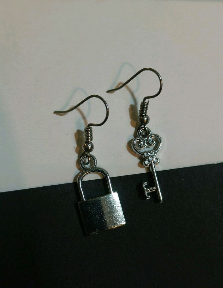 Lock And Key Earrings