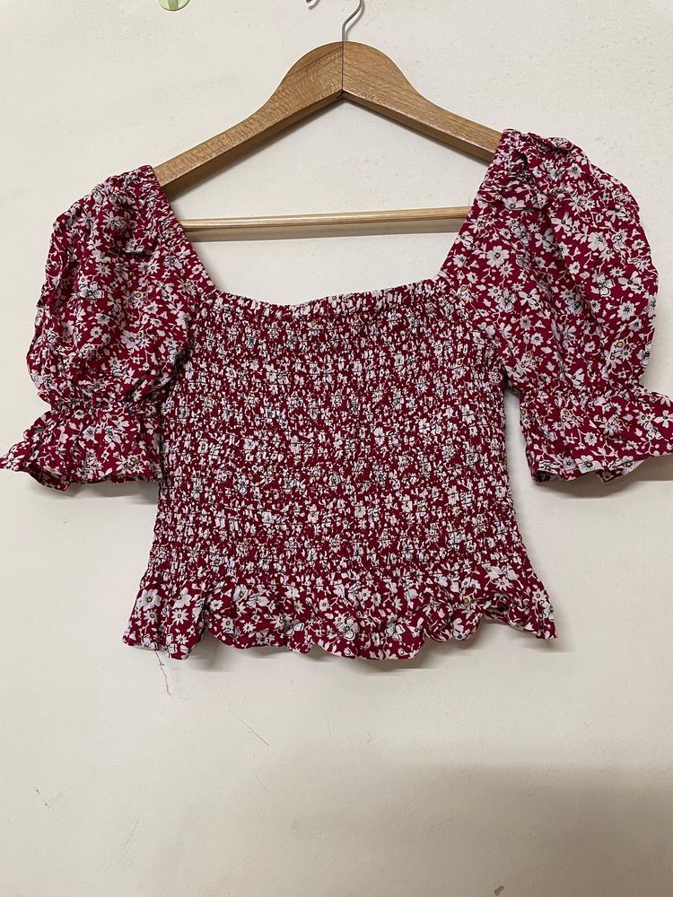 Floral Red Top❤️