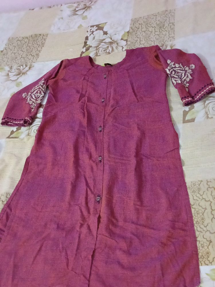 Beautiful Pink Kurti For Women