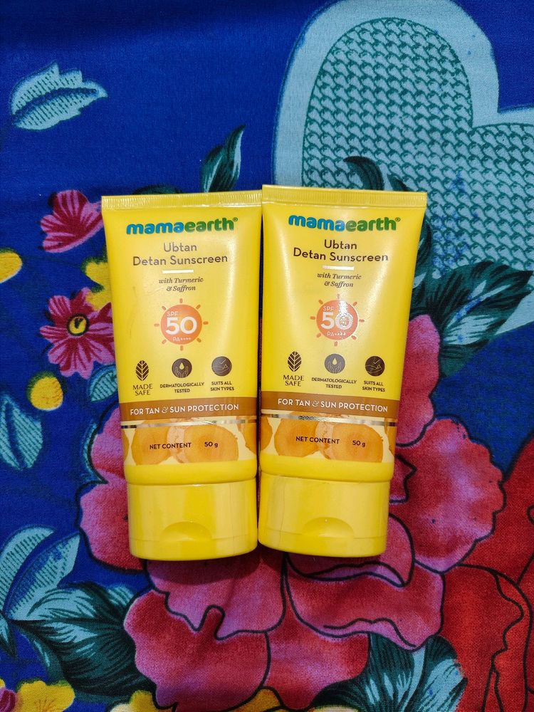 Mamaearth Ubtan Detan Sunscreen Combo