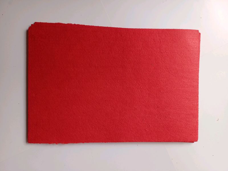 Red A4 Size Felt Art And Craft Sheet