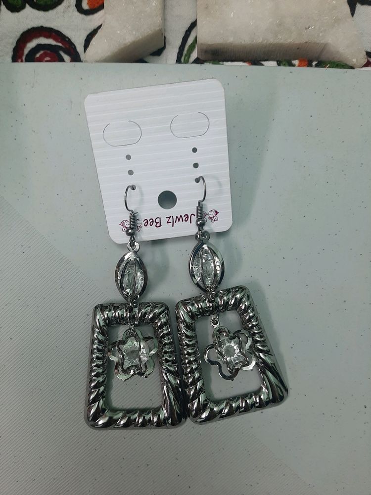 Silver Colour Earrings