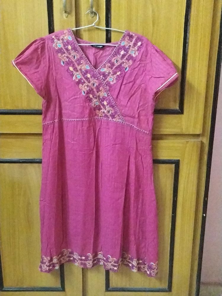 Pink Melange Kurti - Size 36