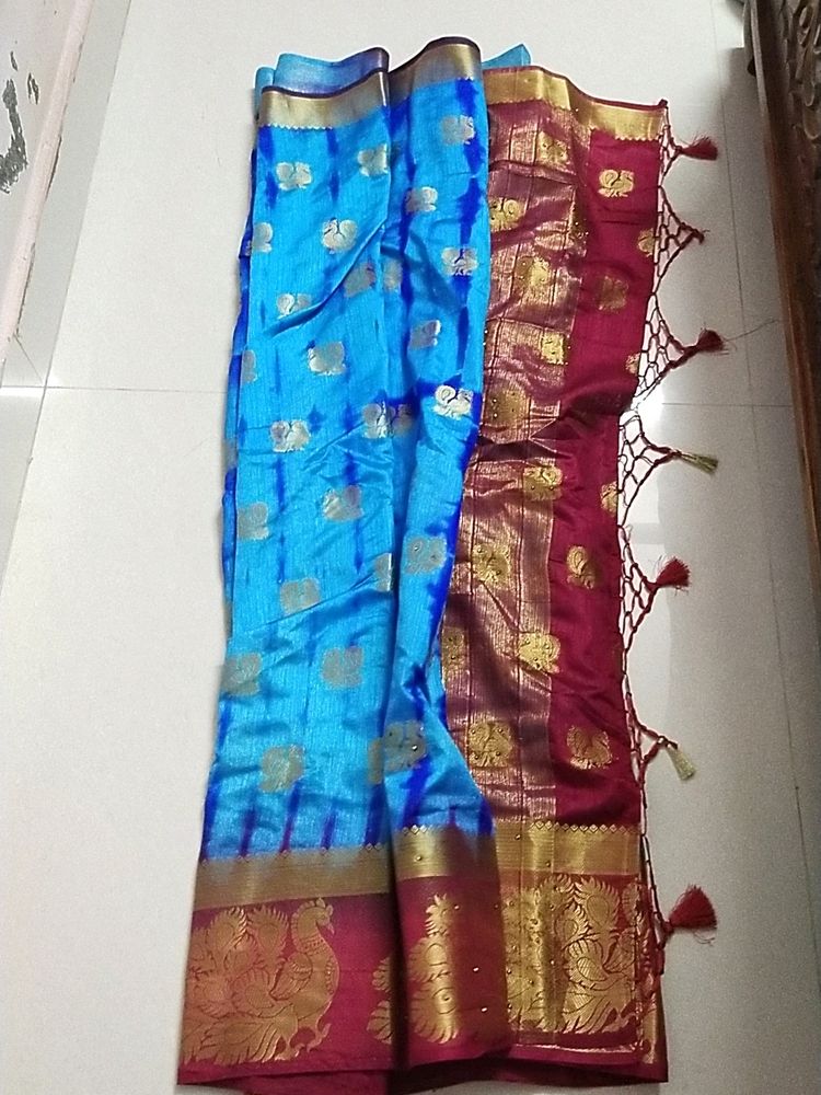 Blue Colour Saree