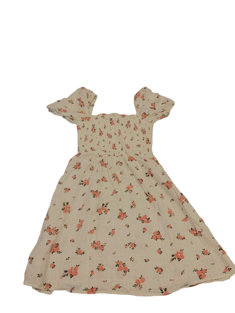 Floral Print Korean Dress For Sale