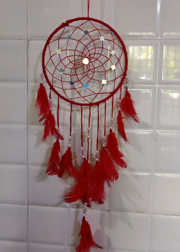 Handmade Red Dreamy Dreamcatcher 🎐