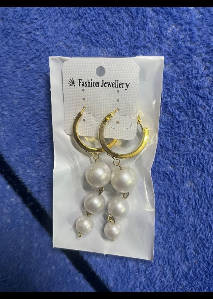 Stylish Pearl Ball Earrings #120