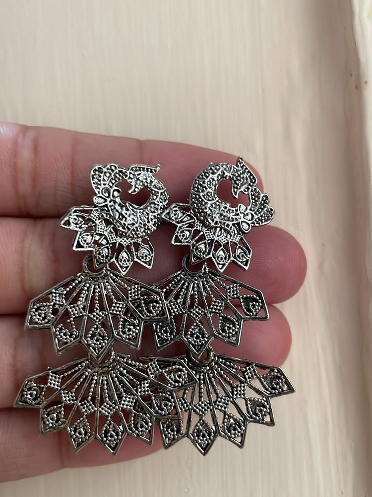 Oxidised Ethnic Earrings