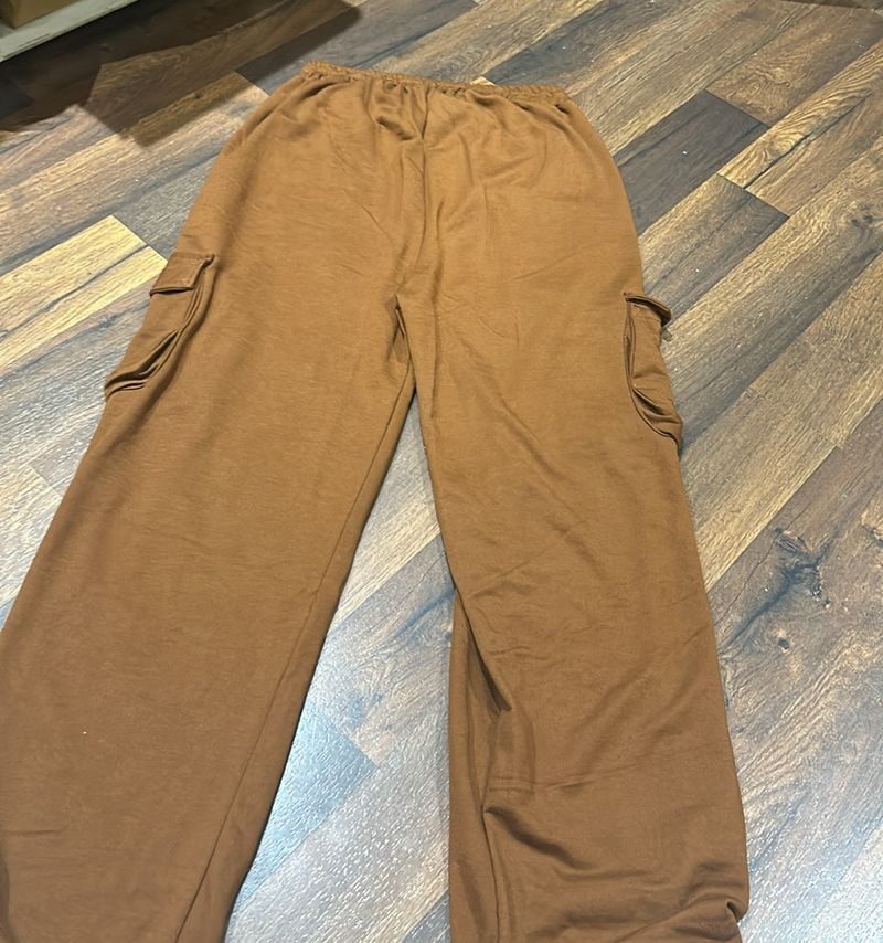 brown cargo trouser/ loungewear