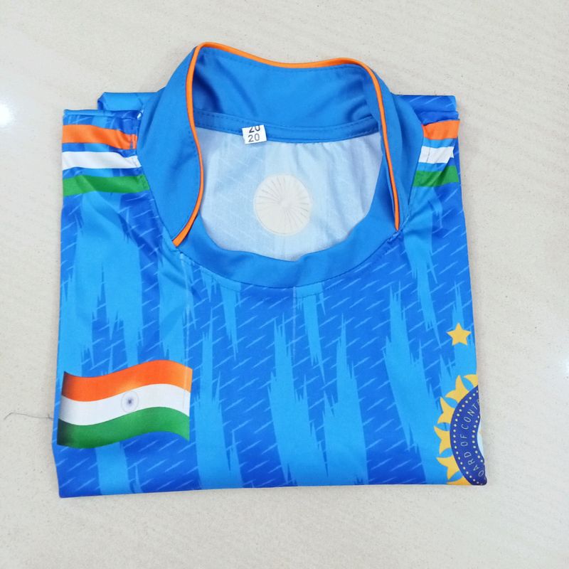 Sports T.Shirt/ INDIA VIRAT/ Blue Athletic Wear