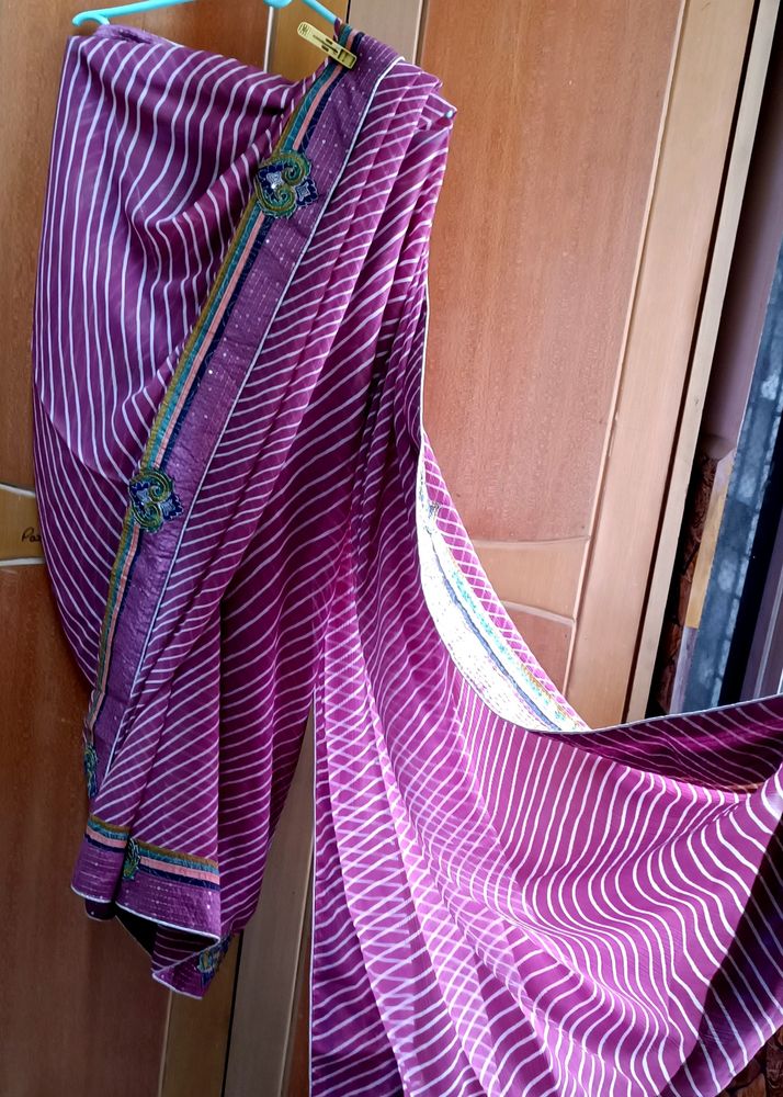 ✅🆕 115. Purple Georgette Saree Designer 🆕✅