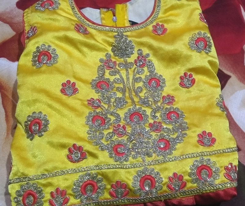 Wedding Haldi Function Wear 2 In 1 Gown