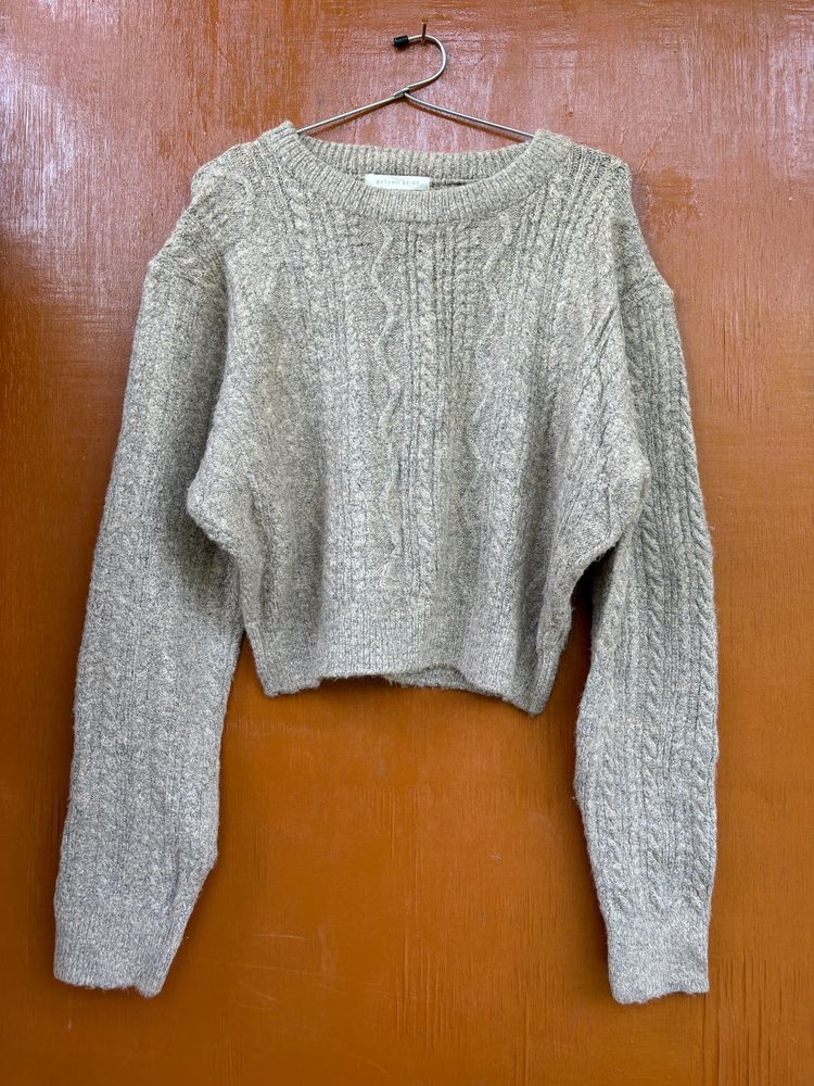 Korean Cropped Winter Pullover