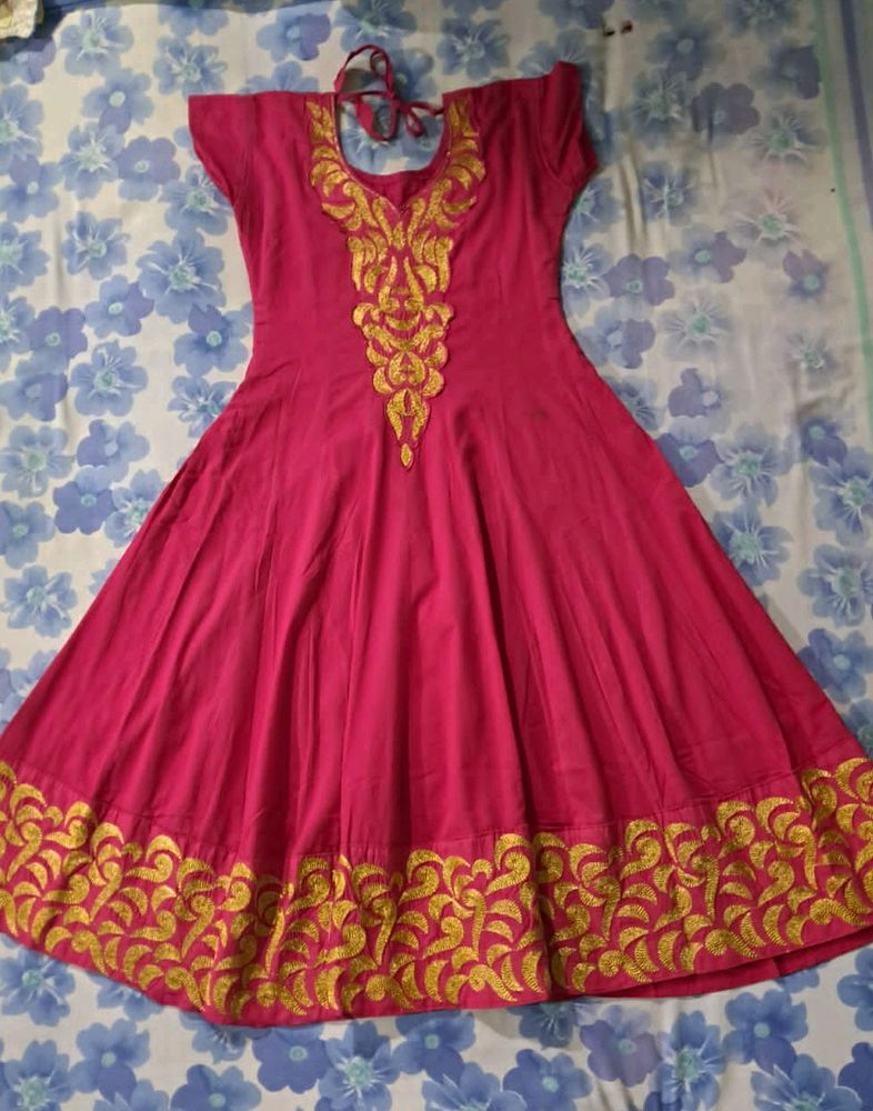 Pink Anarkali Kurta