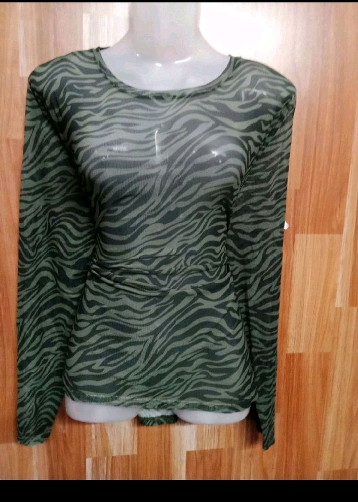 Unused Tiger Print Top