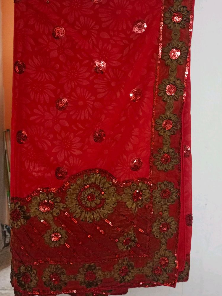 Maroon Colour Saree