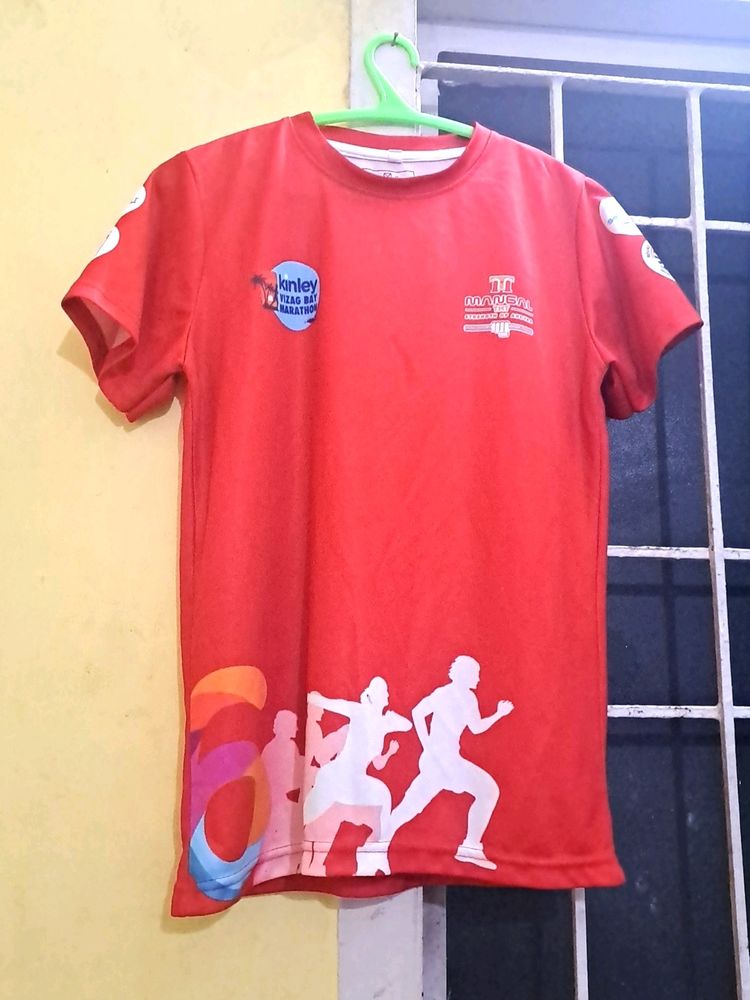 A Red Used Shirt Size S