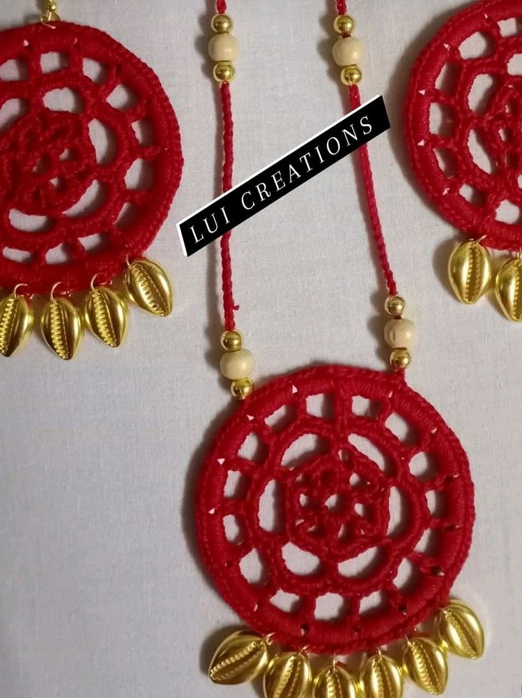 Crochet Jwellery Red