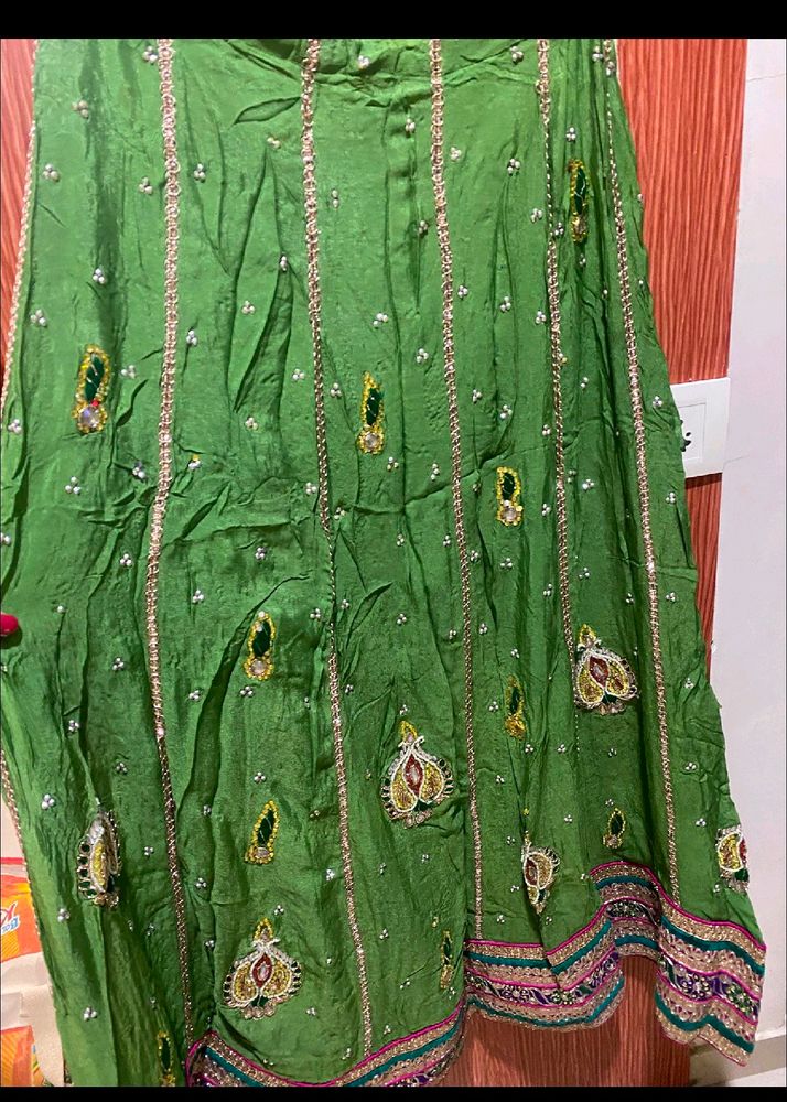 Heavy Green Lehenga With Bangani Dupatta