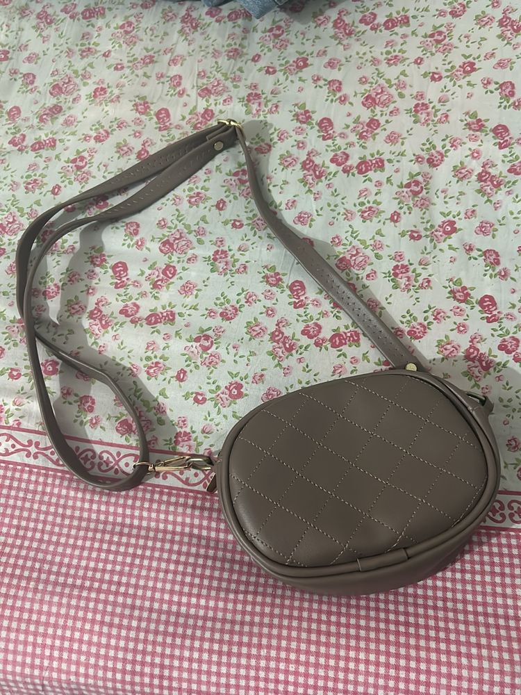 Cute Brown Adjustable Sling bag